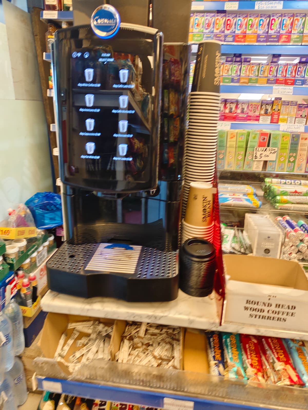 In-store coffee machine